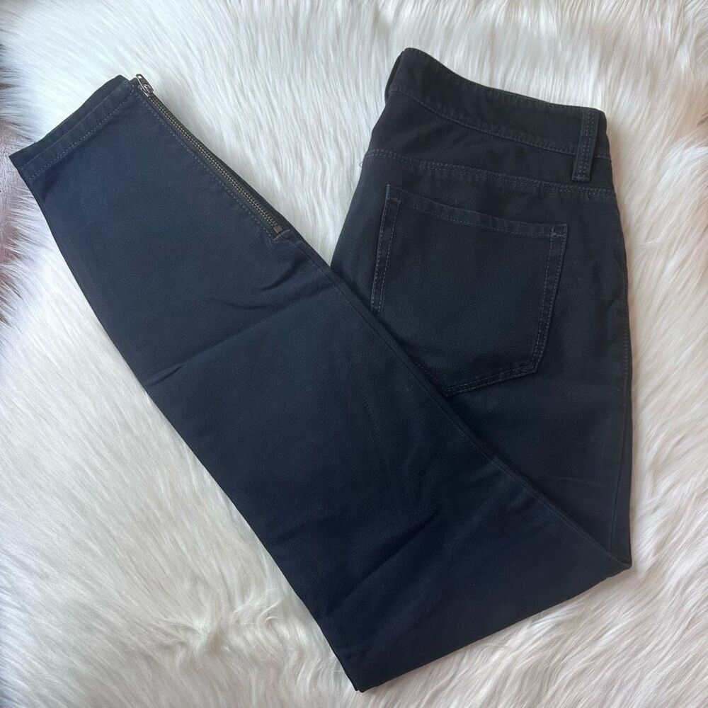 Ann Taylor Denim Ankle Zip Skinny Jeans Size 2 Black